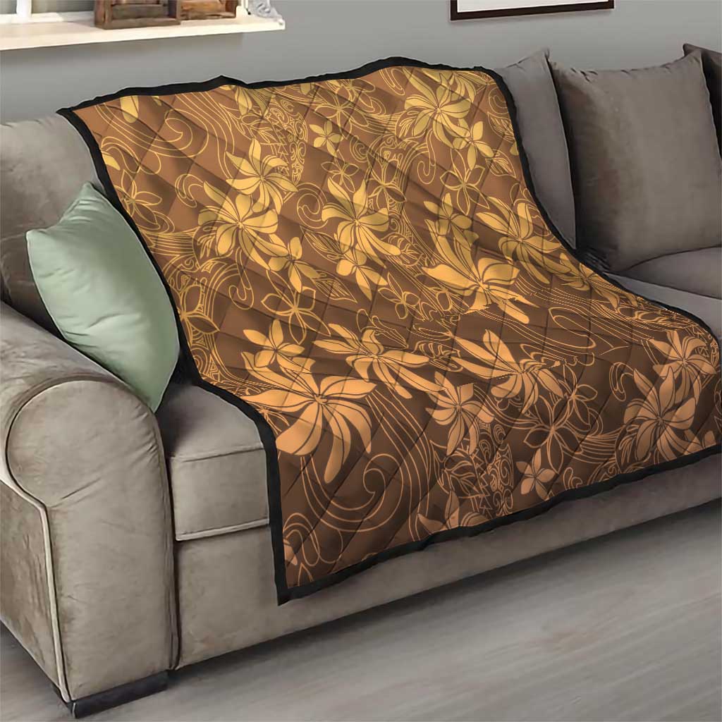 Tiare Tahiti Quilt Brown Polynesia Motifs LT05 - Polynesian Pride