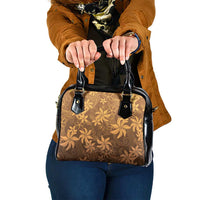 Tiare Tahiti Shoulder Handbag Brown Polynesia Motifs LT05 One Size Brown - Polynesian Pride