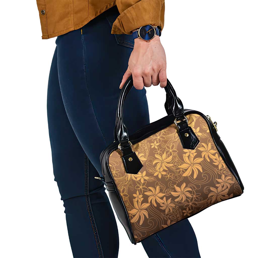 Tiare Tahiti Shoulder Handbag Brown Polynesia Motifs LT05 - Polynesian Pride
