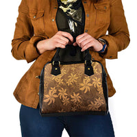 Tiare Tahiti Shoulder Handbag Brown Polynesia Motifs LT05 - Polynesian Pride