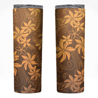 Tiare Tahiti Skinny Tumbler Brown Polynesia Motifs - Polynesian Pride