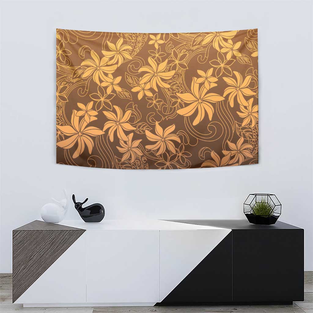 Tiare Tahiti Tapestry Brown Polynesia Motifs LT05 - Polynesian Pride