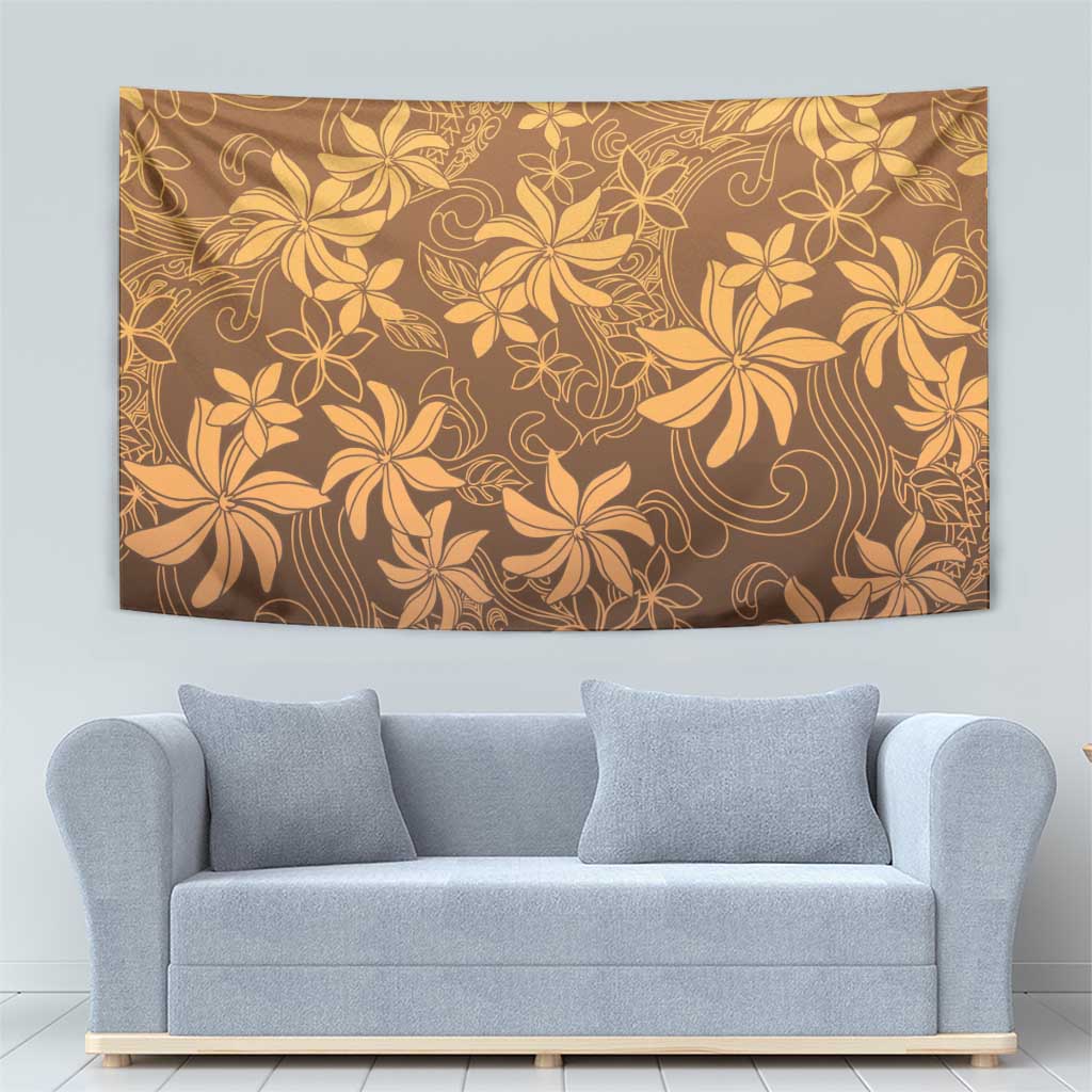 Tiare Tahiti Tapestry Brown Polynesia Motifs LT05 - Polynesian Pride