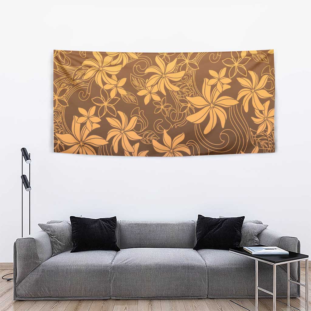 Tiare Tahiti Tapestry Brown Polynesia Motifs LT05 - Polynesian Pride