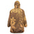 Tiare Tahiti Wearable Blanket Hoodie Brown Polynesia Motifs - Polynesian Pride