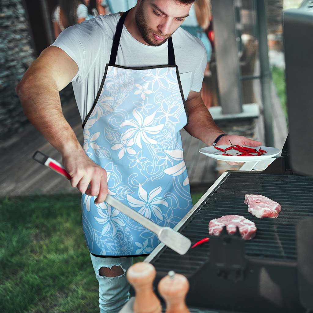 Tiare Tahiti Apron Blue Polynesia Motifs - Polynesian Pride