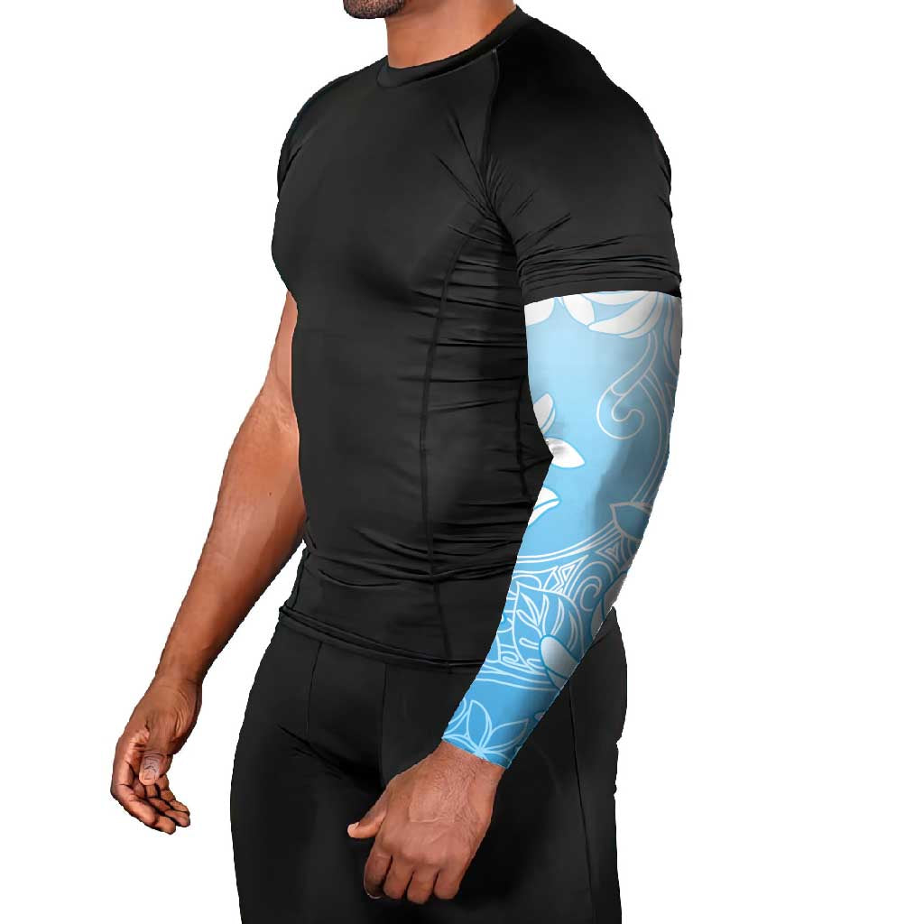 Tiare Tahiti Arm Sleeves Blue Polynesia Motifs LT05 - Polynesian Pride