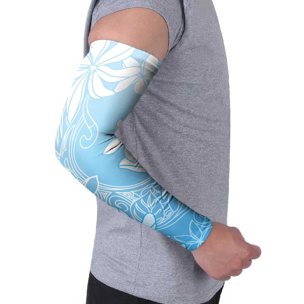 Tiare Tahiti Arm Sleeves Blue Polynesia Motifs LT05 - Polynesian Pride