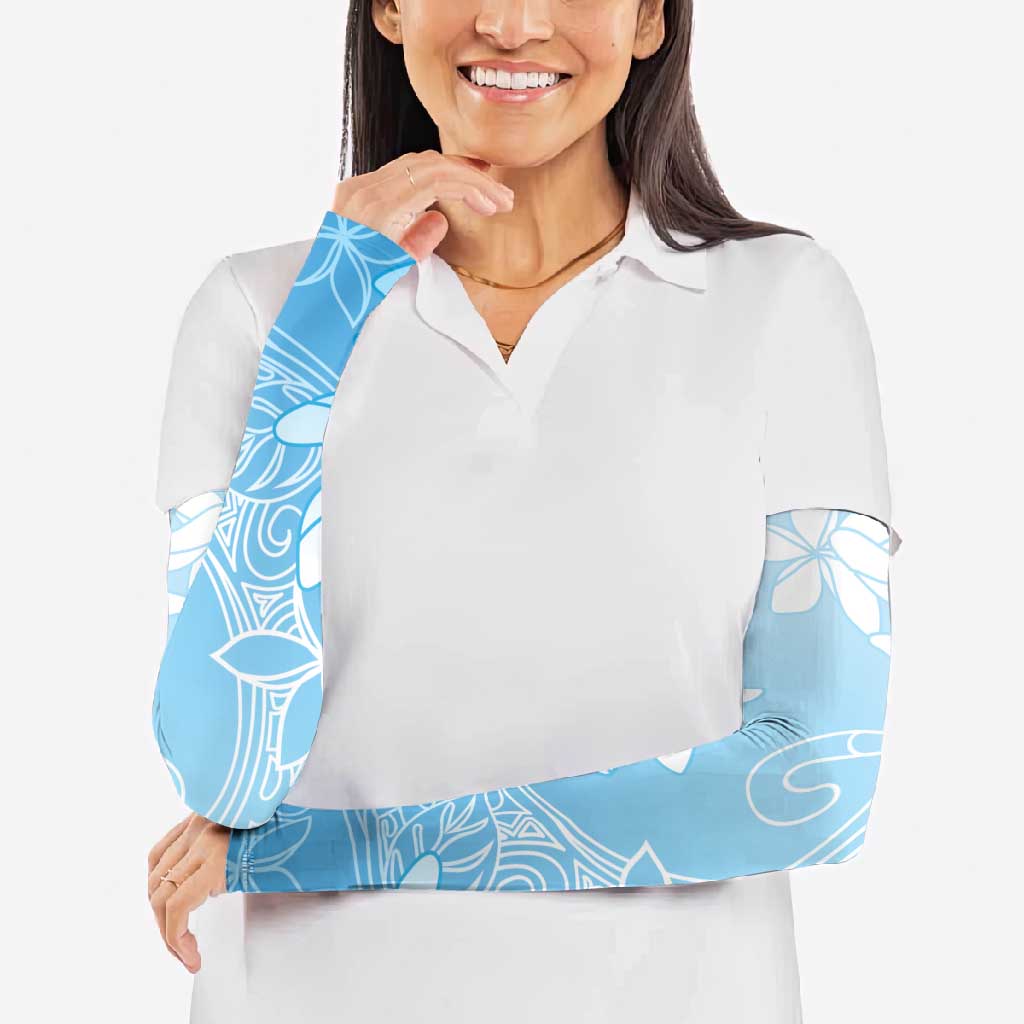 Tiare Tahiti Arm Sleeves Blue Polynesia Motifs LT05 - Polynesian Pride