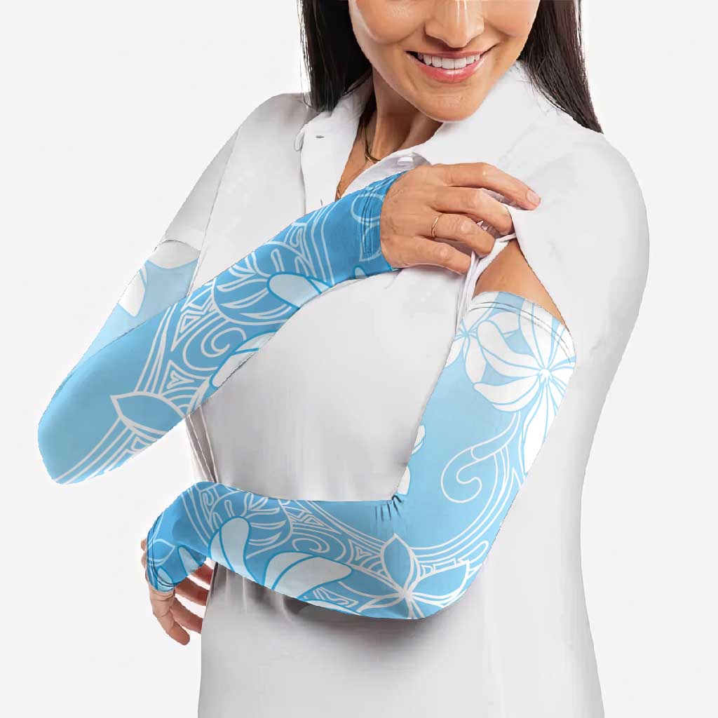Tiare Tahiti Arm Sleeves Blue Polynesia Motifs LT05 - Polynesian Pride