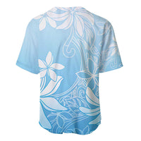 Tiare Tahiti Baseball Jersey Blue Polynesia Motifs LT05 - Polynesian Pride