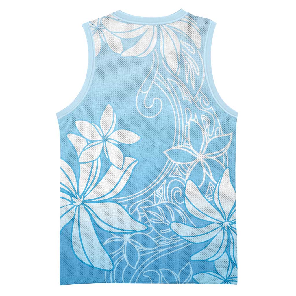 Tiare Tahiti Basketball Jersey Blue Polynesia Motifs - Polynesian Pride