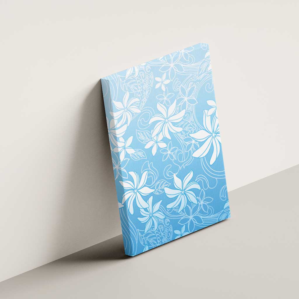 Tiare Tahiti Canvas Wall Art Blue Polynesia Motifs LT05 - Polynesian Pride