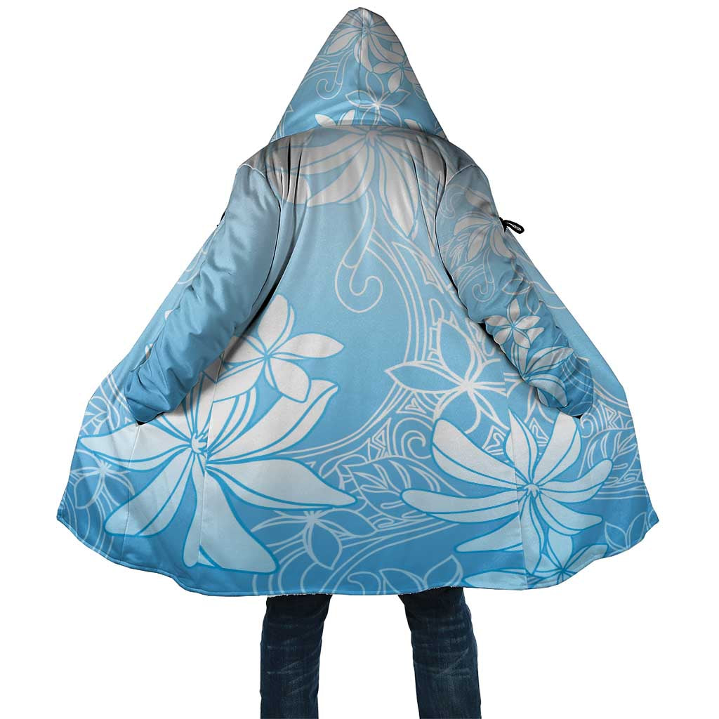 Tiare Tahiti Cloak Blue Polynesia Motifs - Polynesian Pride