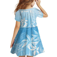 Tiare Tahiti Family Matching Off Shoulder Maxi Dress and Hawaiian Shirt Blue Polynesia Motifs - Polynesian Pride