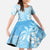 Tiare Tahiti Family Matching Puletasi and Hawaiian Shirt Blue Polynesia Motifs - Polynesian Pride