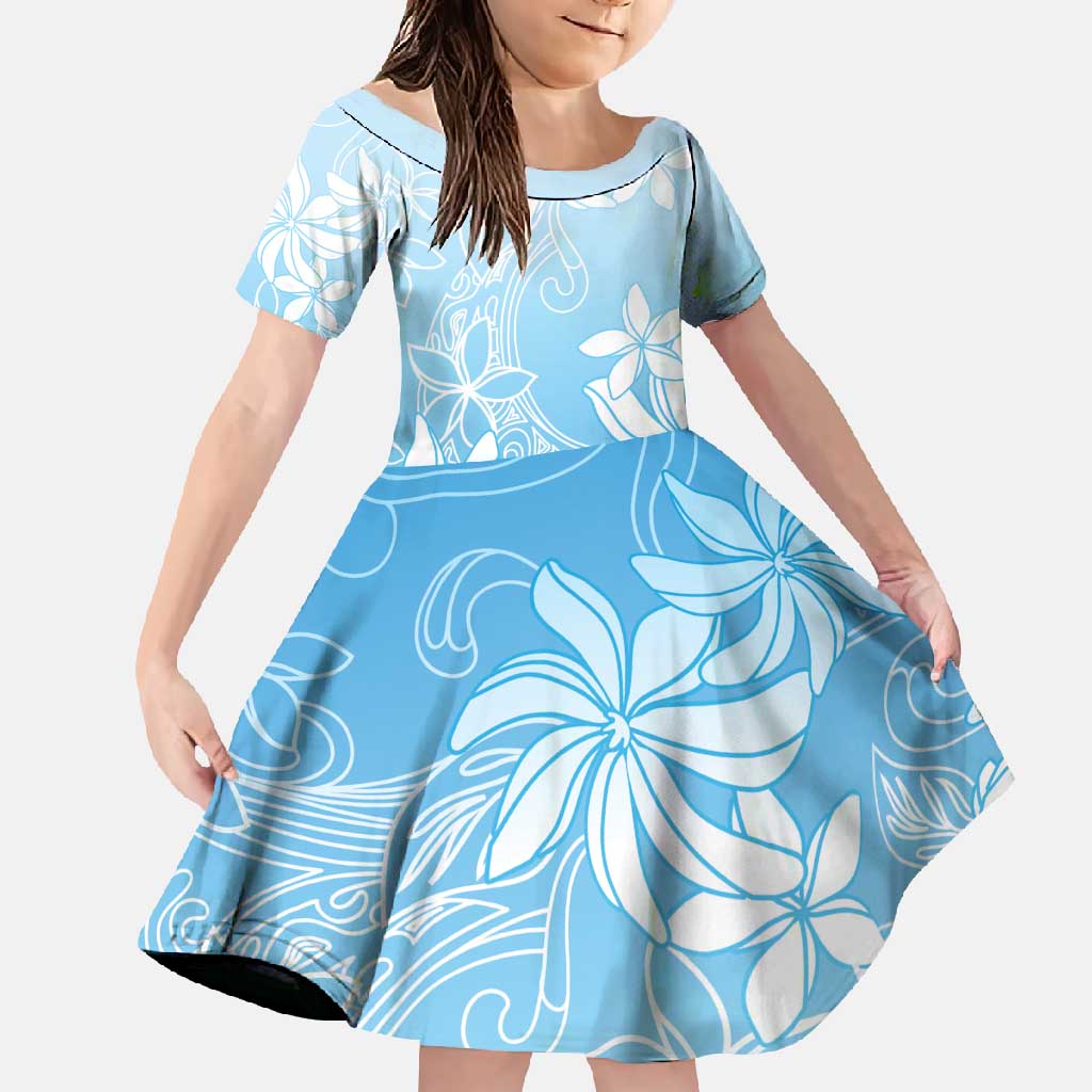 Tiare Tahiti Family Matching Tank Maxi Dress and Hawaiian Shirt Blue Polynesia Motifs - Polynesian Pride