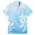 Tiare Tahiti Family Matching Tank Maxi Dress and Hawaiian Shirt Blue Polynesia Motifs - Polynesian Pride