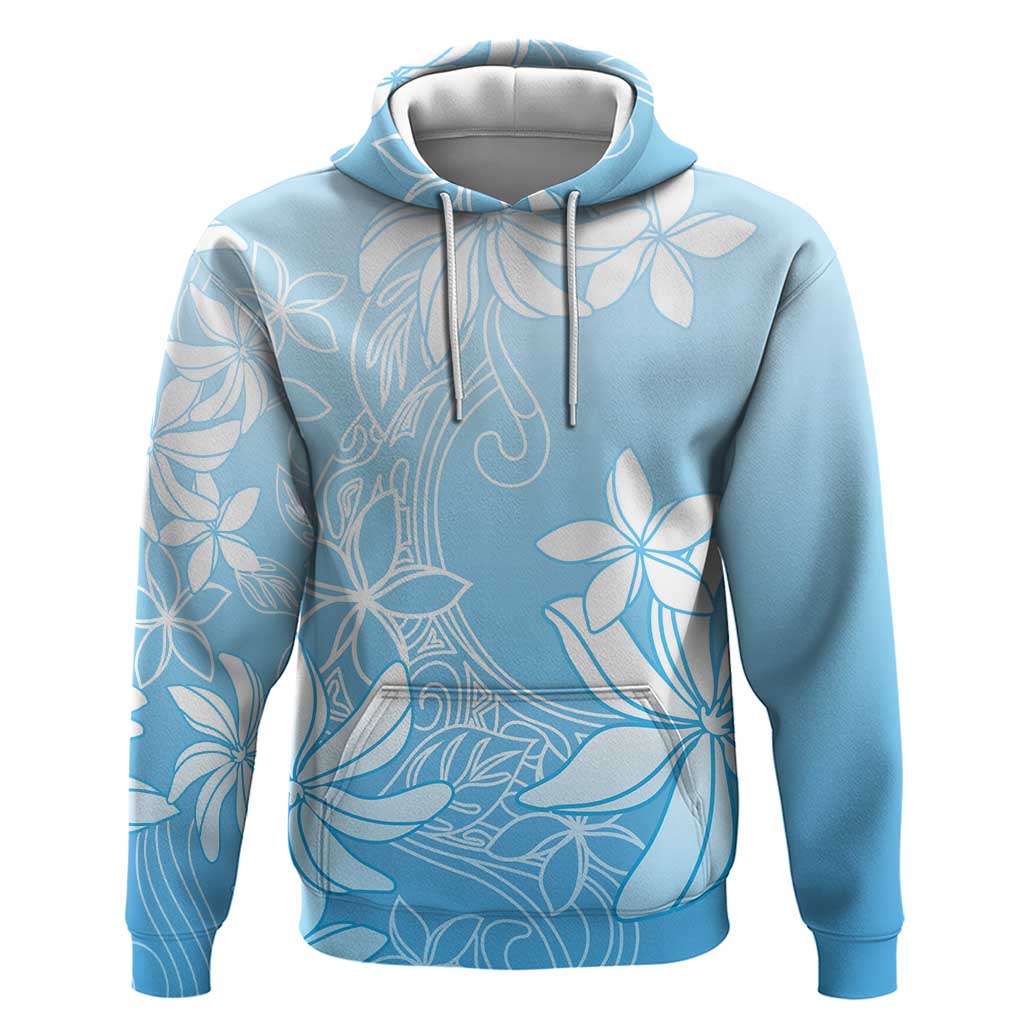 Tiare Tahiti Hoodie Blue Polynesia Motifs - Polynesian Pride