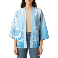 Tiare Tahiti Kimono Blue Polynesia Motifs - Polynesian Pride