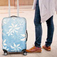 Tiare Tahiti Luggage Cover Blue Polynesia Motifs LT05 Blue - Polynesian Pride