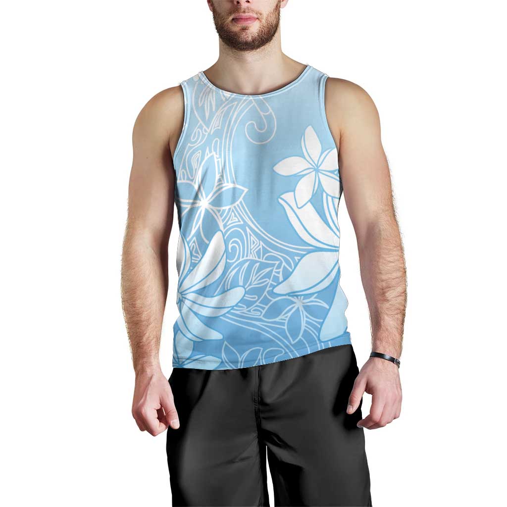 Tiare Tahiti Men Tank Top Blue Polynesia Motifs - Polynesian Pride
