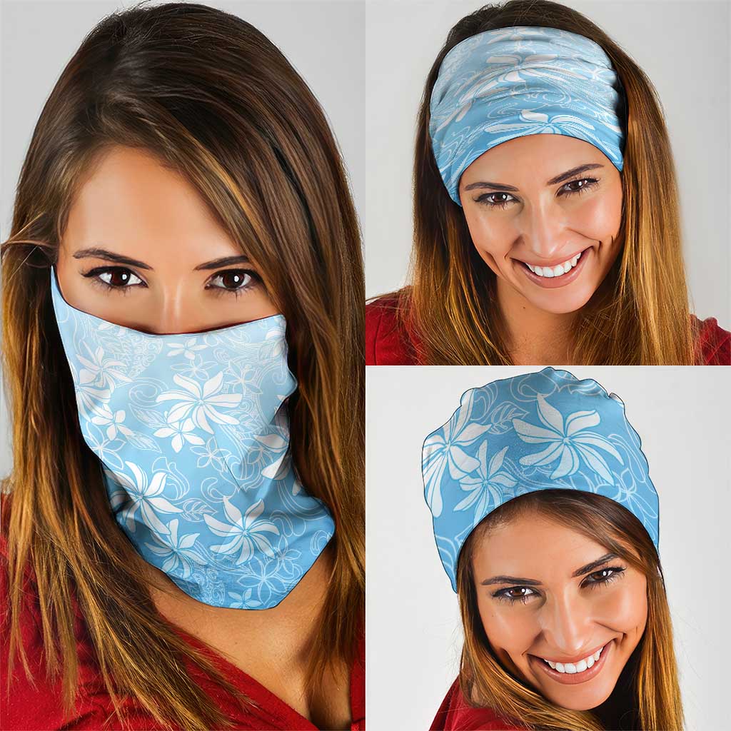 Tiare Tahiti Neck Gaiter Blue Polynesia Motifs LT05 - Polynesian Pride