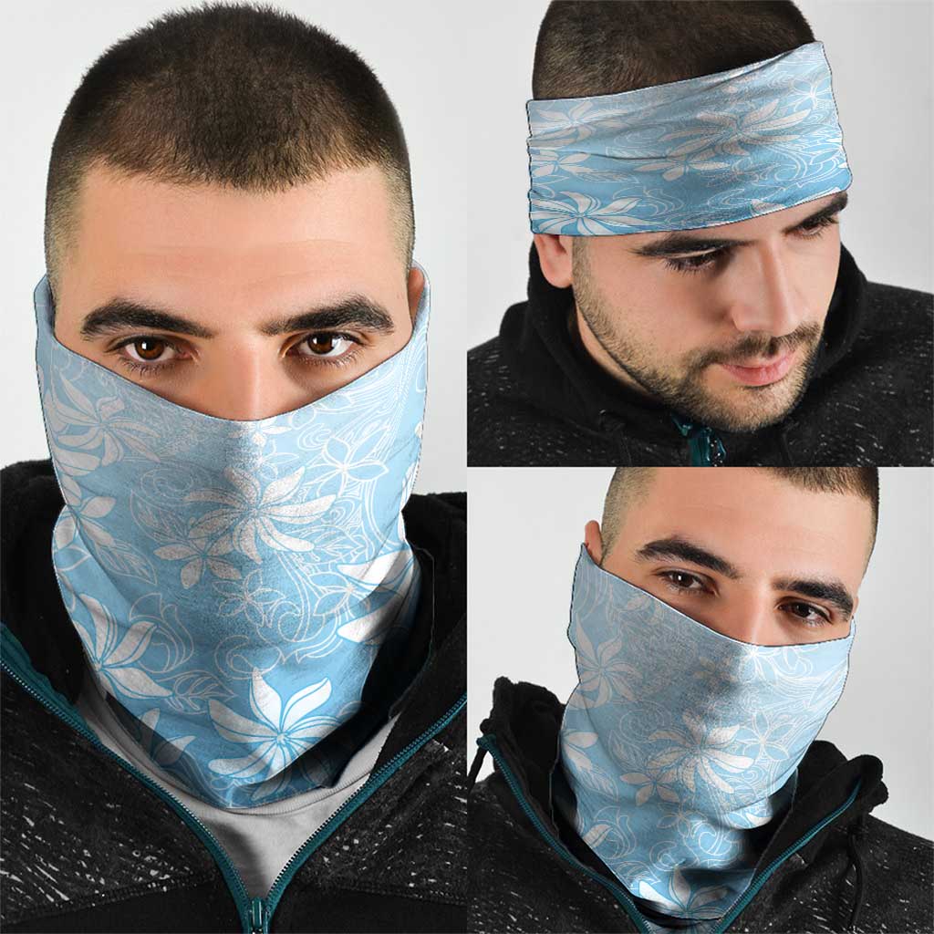 Tiare Tahiti Neck Gaiter Blue Polynesia Motifs LT05 - Polynesian Pride