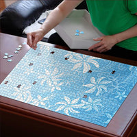 Tiare Tahiti Puzzle Blue Polynesia Motifs - Polynesian Pride
