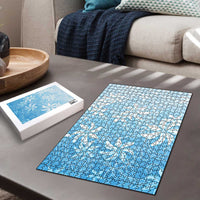 Tiare Tahiti Puzzle Blue Polynesia Motifs - Polynesian Pride