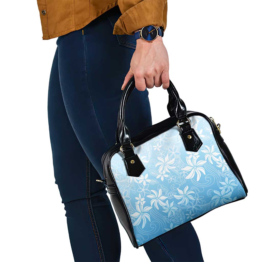 Tiare Tahiti Shoulder Handbag Blue Polynesia Motifs - Polynesian Pride