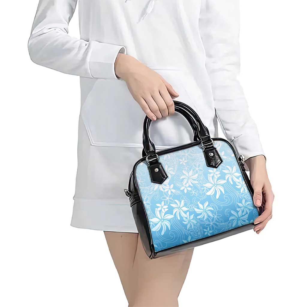 Tiare Tahiti Shoulder Handbag Blue Polynesia Motifs - Polynesian Pride