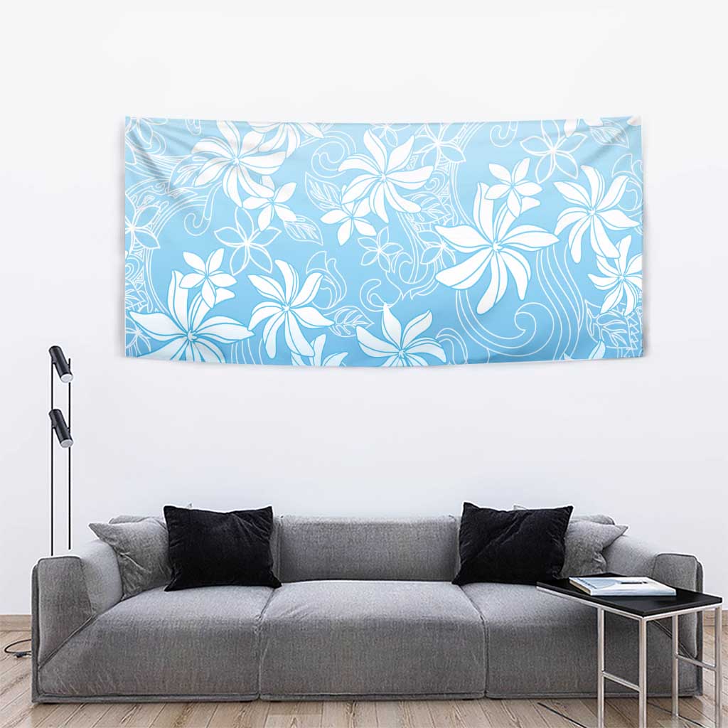 Tiare Tahiti Tapestry Blue Polynesia Motifs LT05 - Polynesian Pride