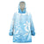 Tiare Tahiti Wearable Blanket Hoodie Blue Polynesia Motifs - Polynesian Pride