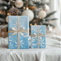Tiare Tahiti Wrapping Paper Blue Polynesia Motifs - Polynesian Pride