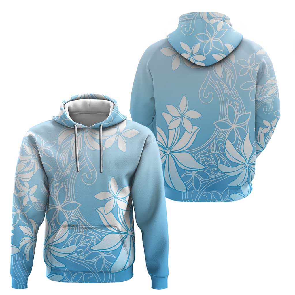 Tiare Tahiti Zip Hoodie Blue Polynesia Motifs LT05 - Polynesian Pride