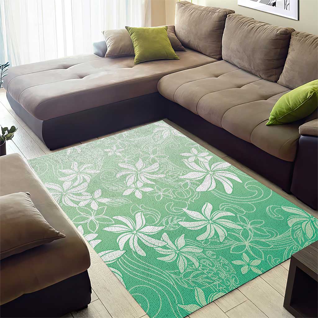 Tiare Tahiti Area Rug Matcha Polynesia Motifs LT05 - Polynesian Pride