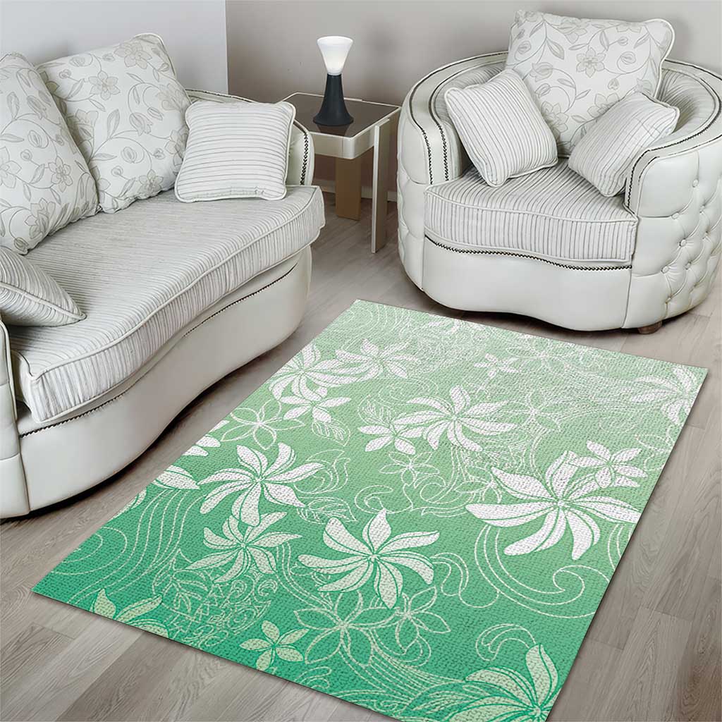 Tiare Tahiti Area Rug Matcha Polynesia Motifs LT05 - Polynesian Pride