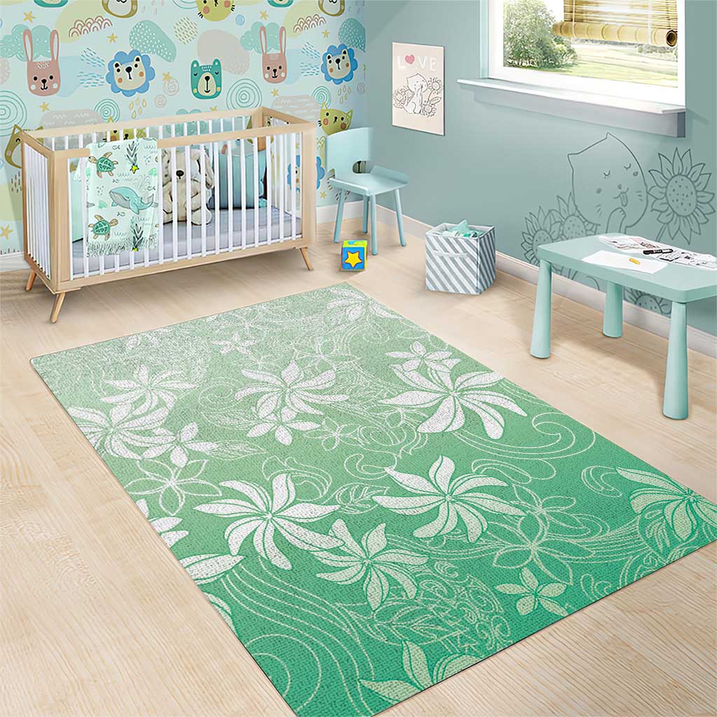 Tiare Tahiti Area Rug Matcha Polynesia Motifs LT05 - Polynesian Pride
