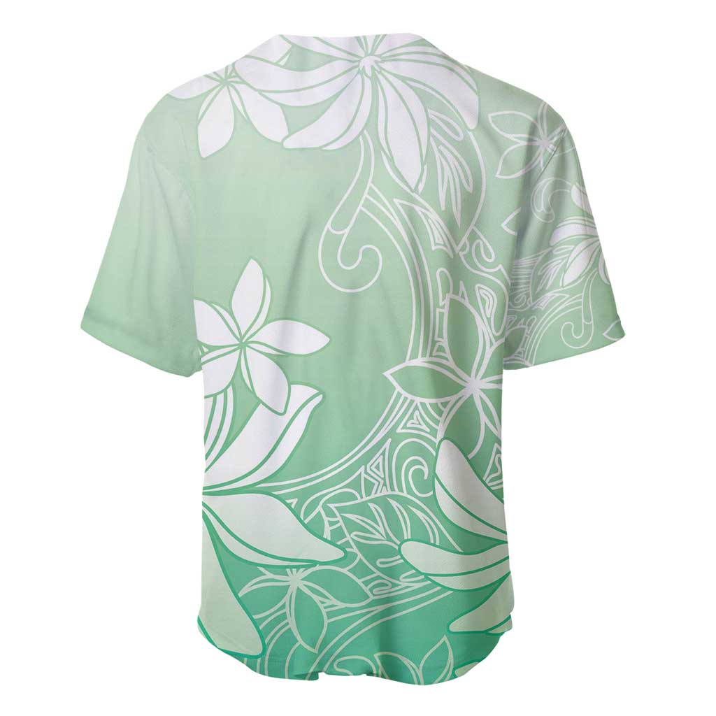 Tiare Tahiti Baseball Jersey Matcha Polynesia Motifs LT05 - Polynesian Pride