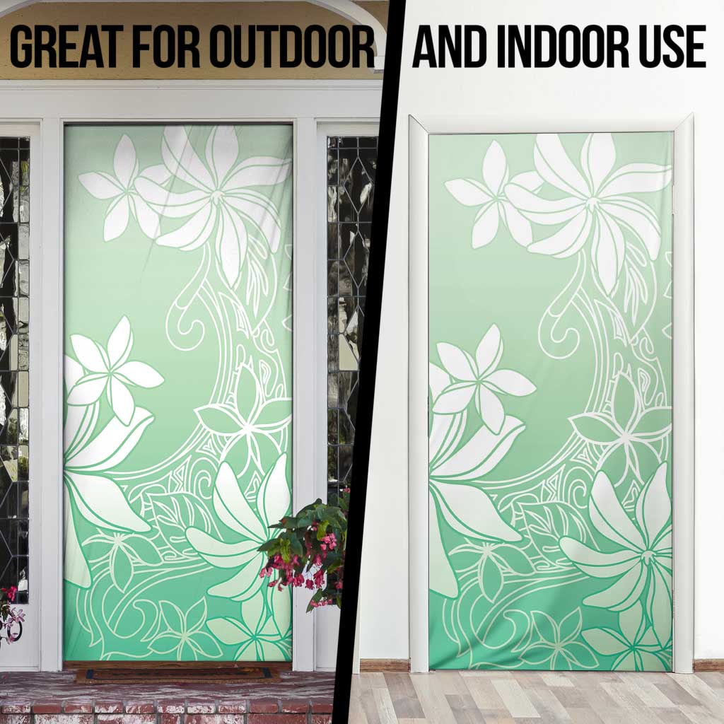 Tiare Tahiti Door Cover Matcha Polynesia Motifs - Polynesian Pride