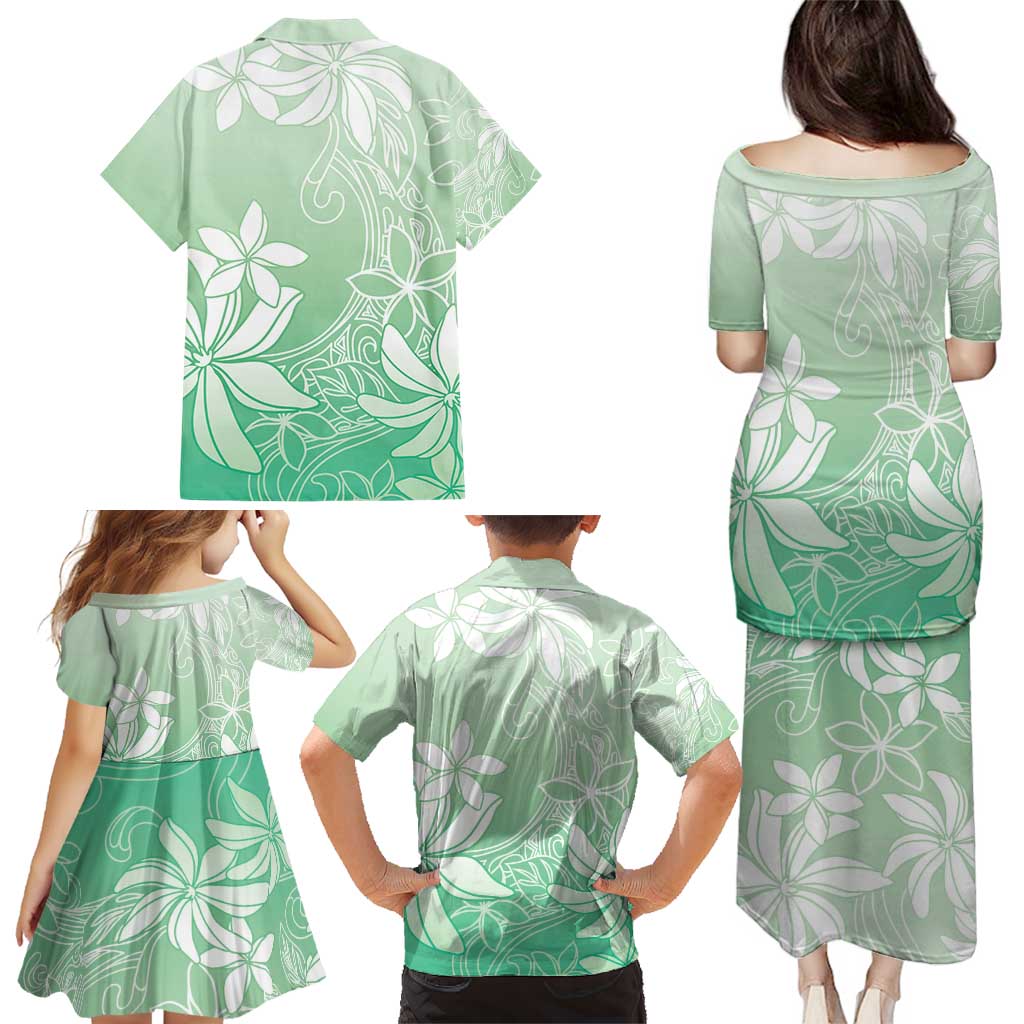Tiare Tahiti Family Matching Puletasi and Hawaiian Shirt Matcha Polynesia Motifs LT05 - Polynesian Pride