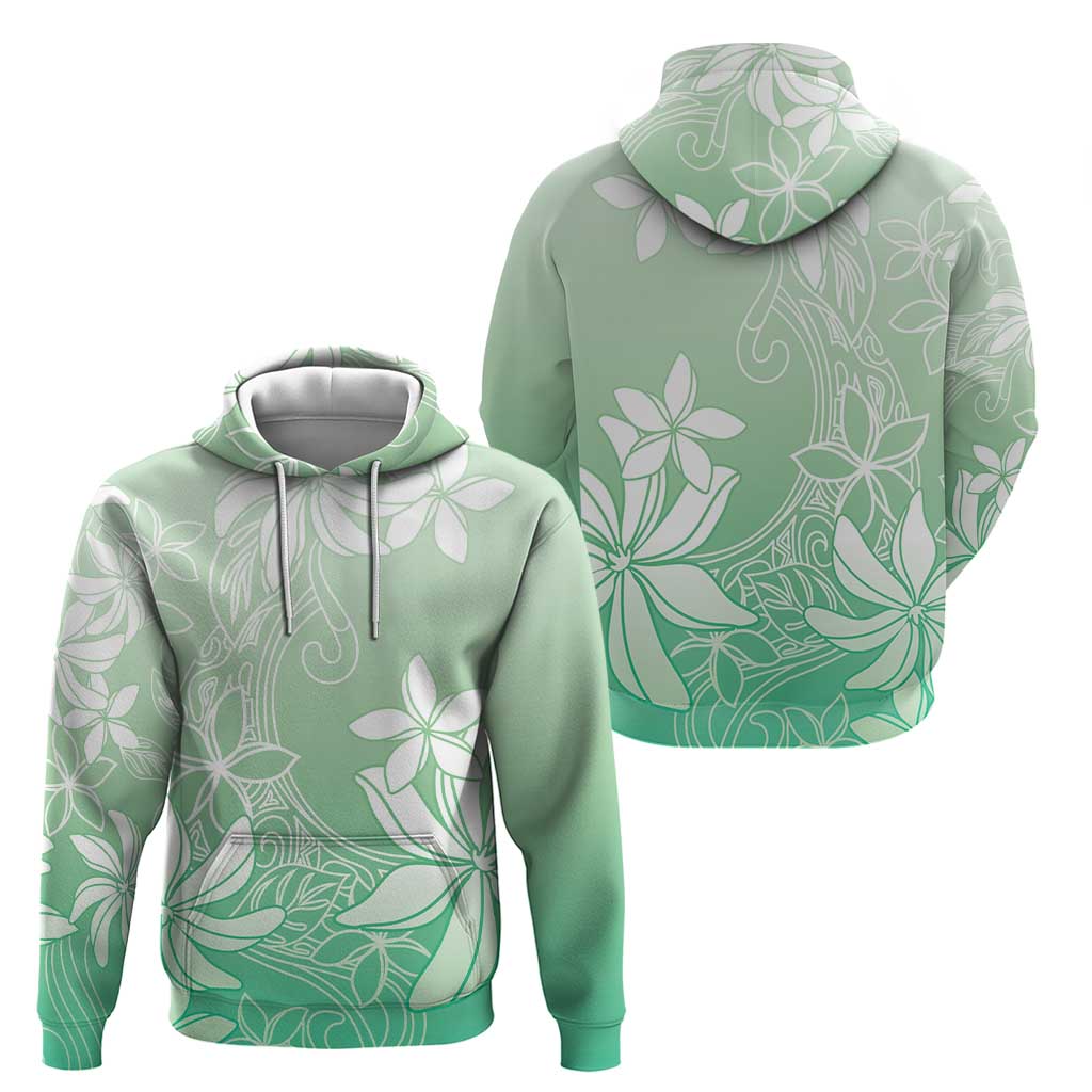 Tiare Tahiti Hoodie Matcha Polynesia Motifs - Polynesian Pride