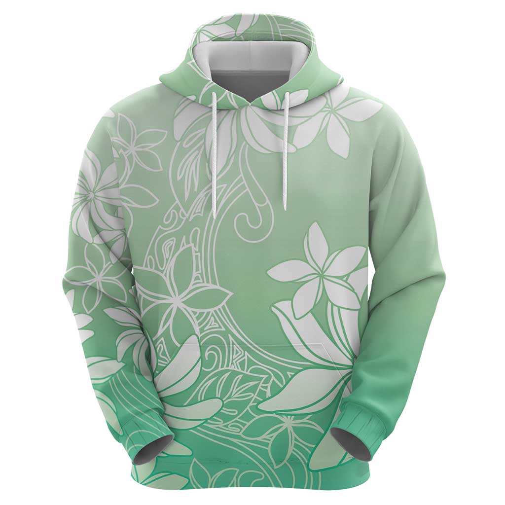 Tiare Tahiti Hoodie Matcha Polynesia Motifs - Polynesian Pride