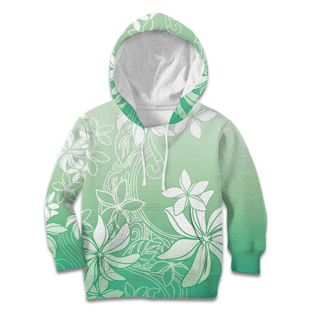 Tiare Tahiti Kid Hoodie Matcha Polynesia Motifs - Polynesian Pride