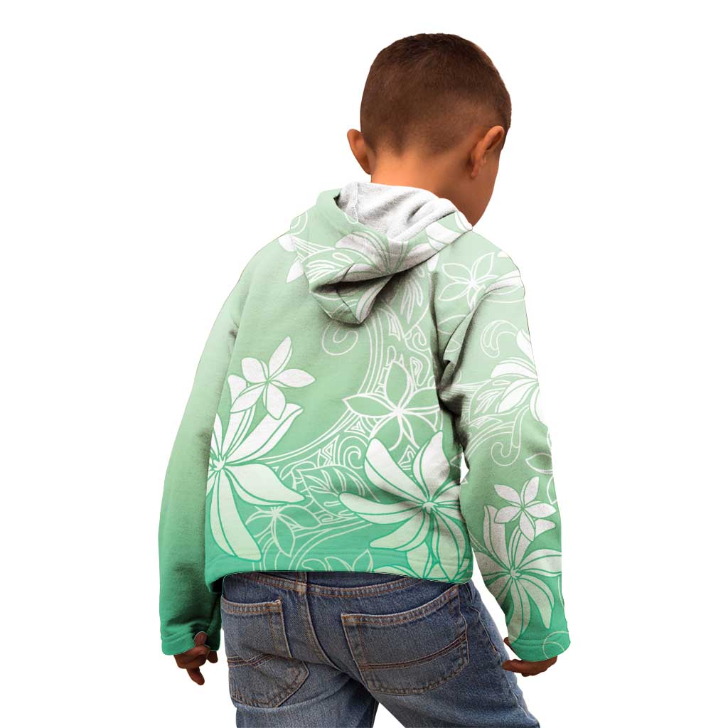 Tiare Tahiti Kid Hoodie Matcha Polynesia Motifs - Polynesian Pride