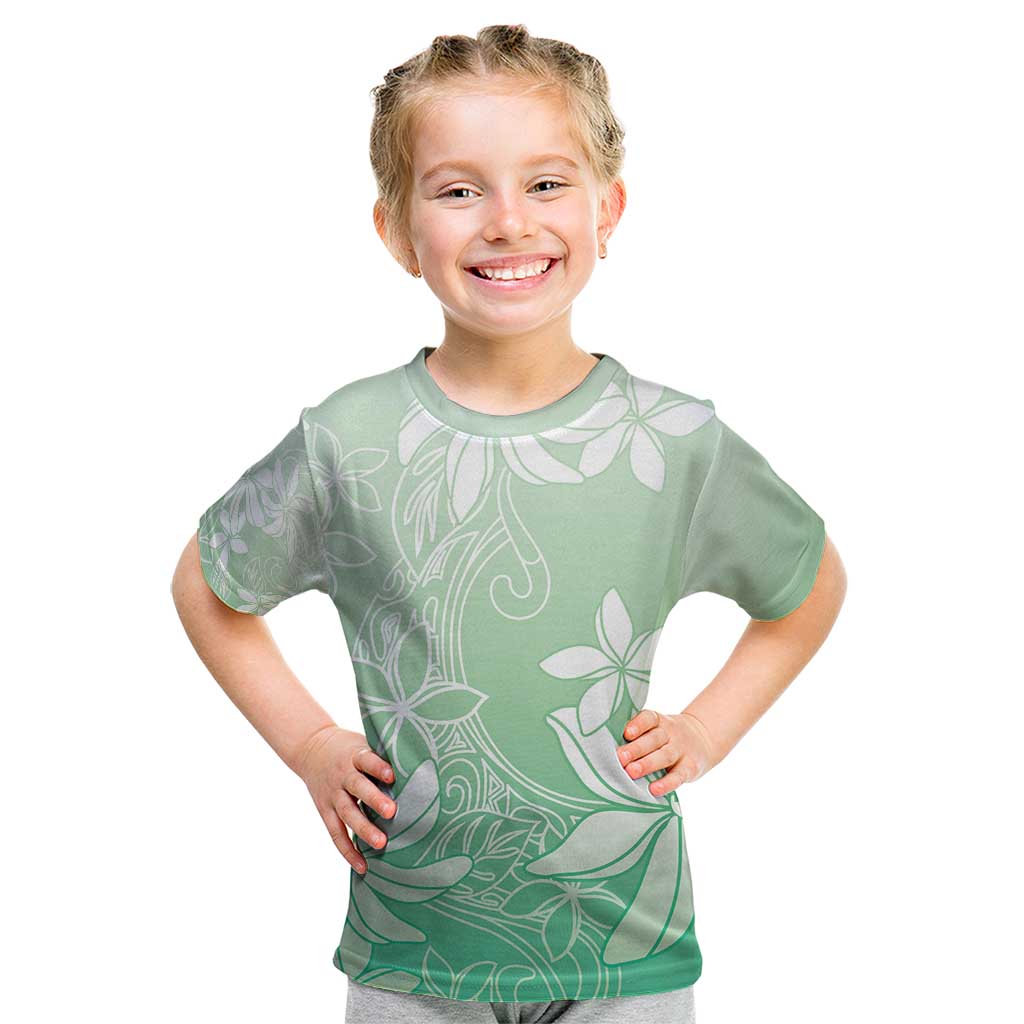 Tiare Tahiti Kid T Shirt Matcha Polynesia Motifs - Polynesian Pride