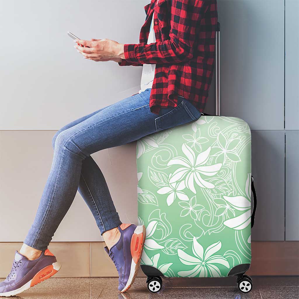 Tiare Tahiti Luggage Cover Matcha Polynesia Motifs - Polynesian Pride