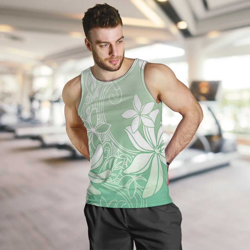 Tiare Tahiti Men Tank Top Matcha Polynesia Motifs - Polynesian Pride