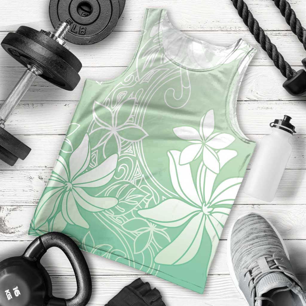 Tiare Tahiti Men Tank Top Matcha Polynesia Motifs - Polynesian Pride